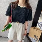 【夏セール】着痩せ ファッション 8色 おしゃれ度アップ 高品質 韓国系 ファッション カジュアル 配色 Tシャツ