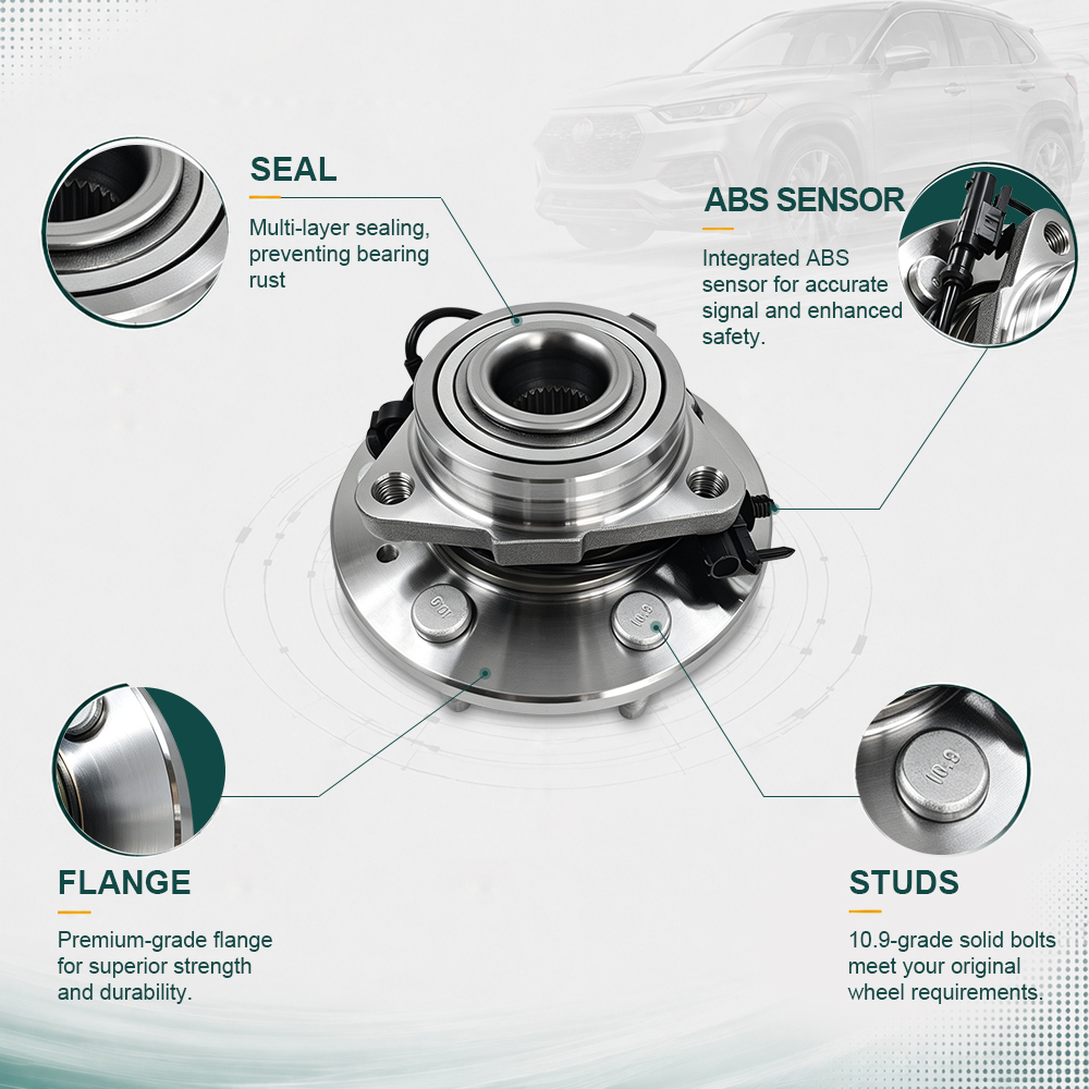 515096 Front Wheel Hub and Bearing Assembly 10393171 for Tahoe Silverado 1500 Avalanche Suburban CAC Escalade GMC Yukon Sierra