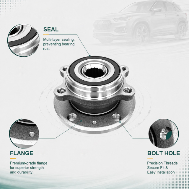 1T0498621 Premium Rear Wheel Hub Bearing Replacement 1K0407621F for Audi Seat Skoda Volkswagen VW