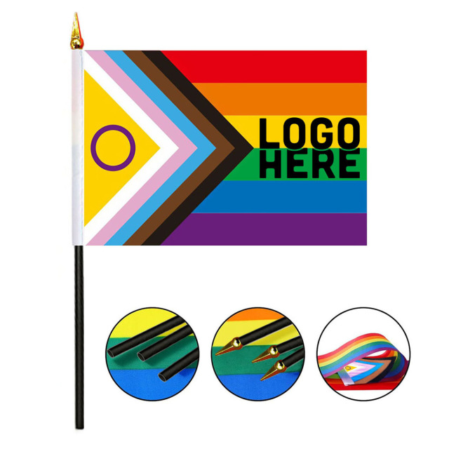 New Intersex Progressive Pride Stick Flag
