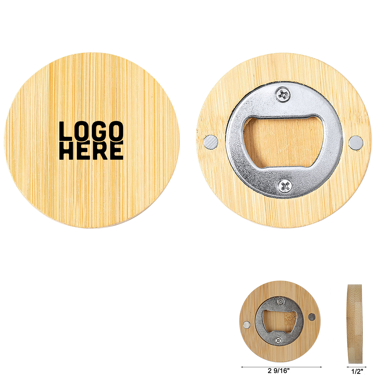 Magnetic Bamboo Bottle Opener