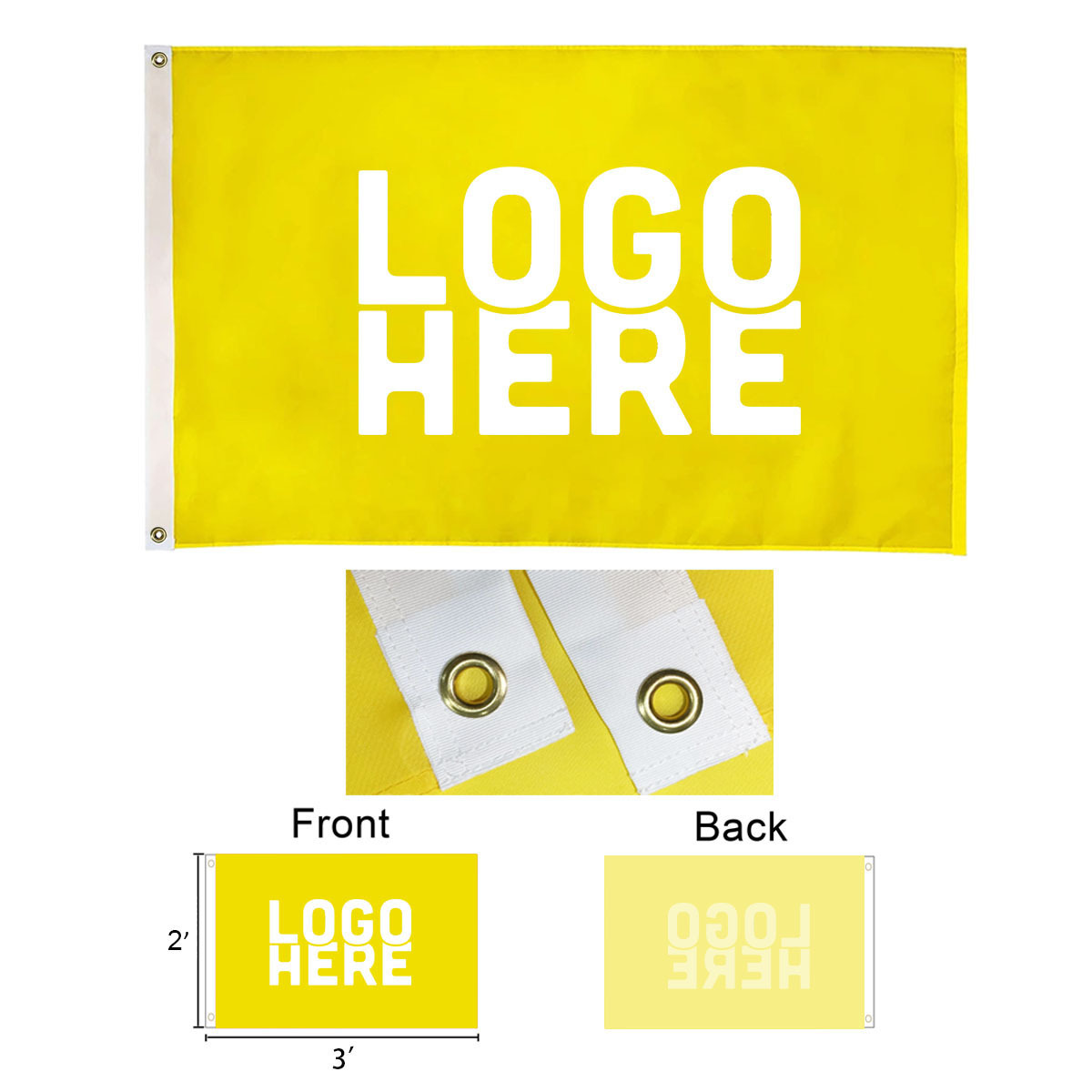 2' x 3' Single-Sided Flag