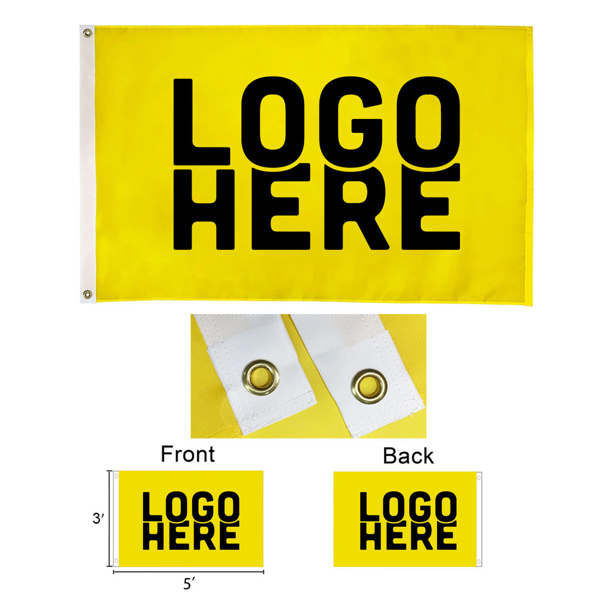 3' x 5' Double-Sided Flags