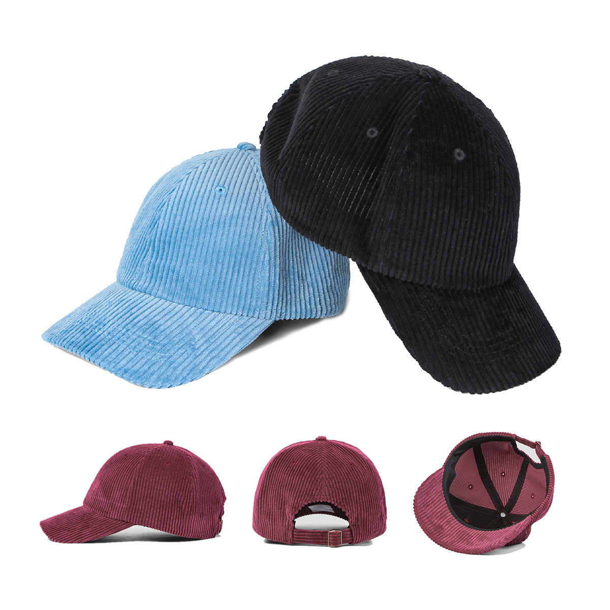 Solid Corduroy Baseball Hat