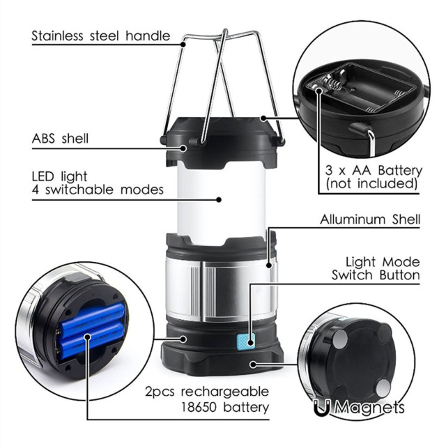 Collapsible Rechargeable Camping LED Lantern