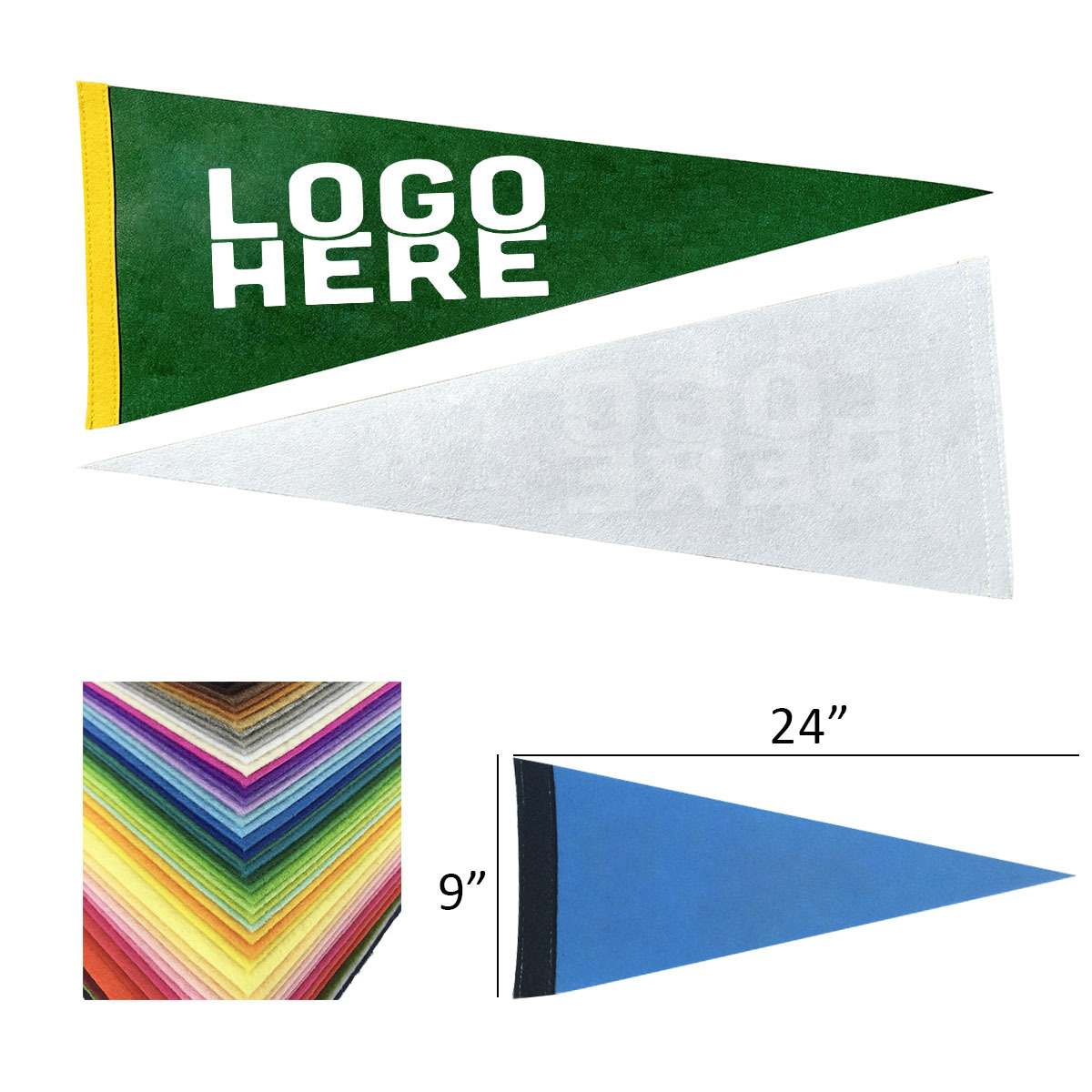 9" x 24" Single-Sided Felt Banners