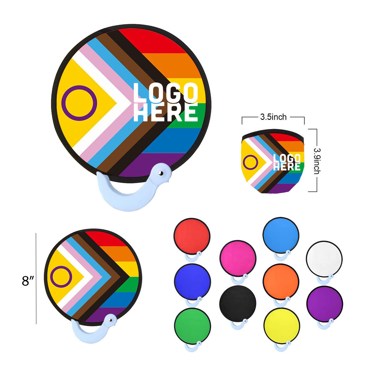 New Progressive Pride Collapsible Fan