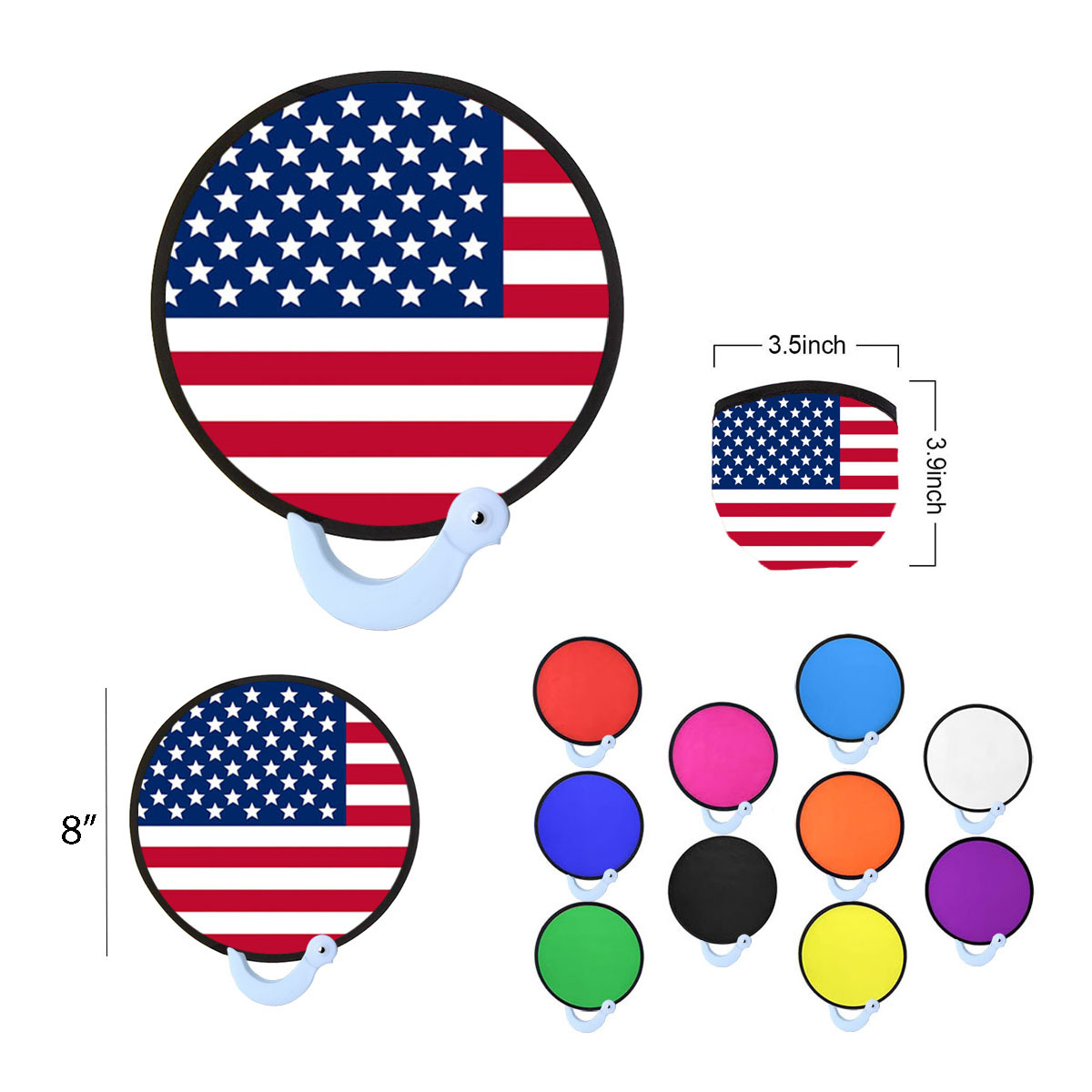 U.S. Flag Collapsible Handheld Fan