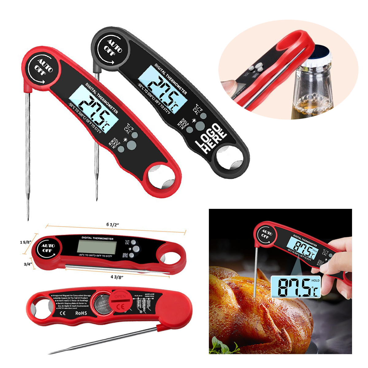 2 in 1 Cooking Thermometer