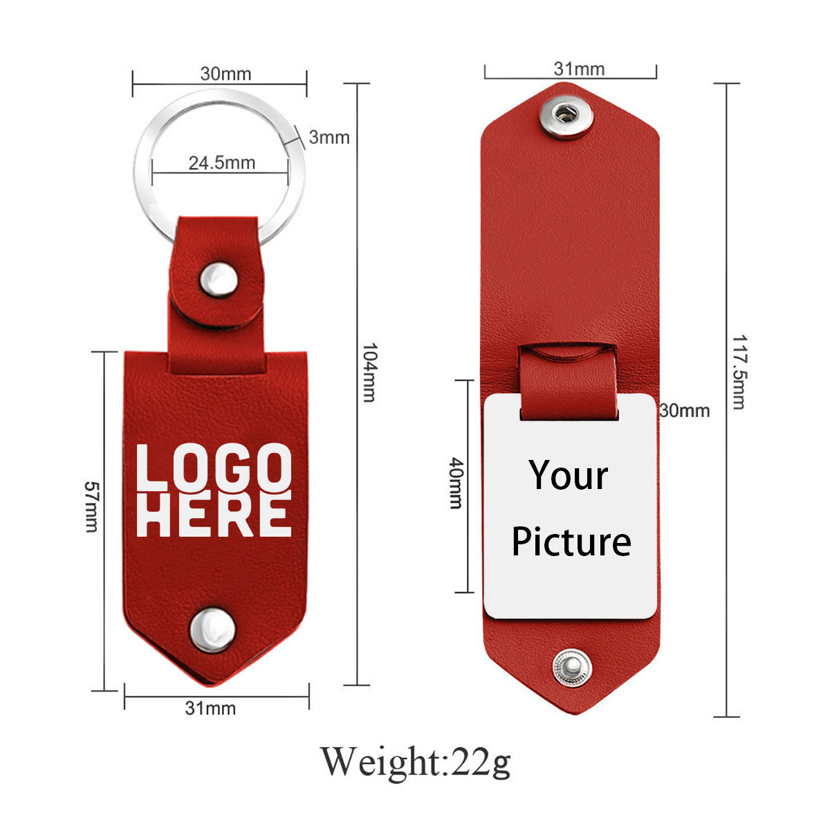 Faux Leather Key Chains