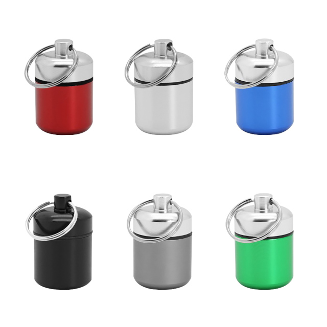 Aluminum Pill Container Keychain