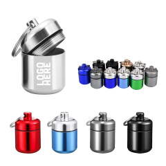 Aluminum Pill Container Keychain