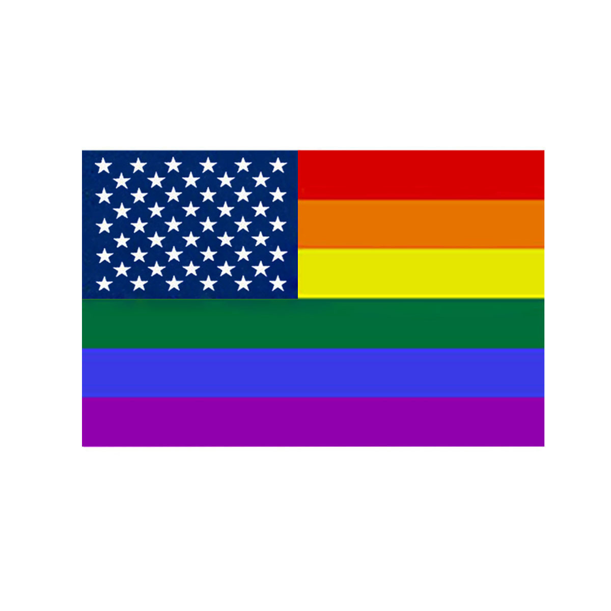 U.S. Rainbow Stick Flags