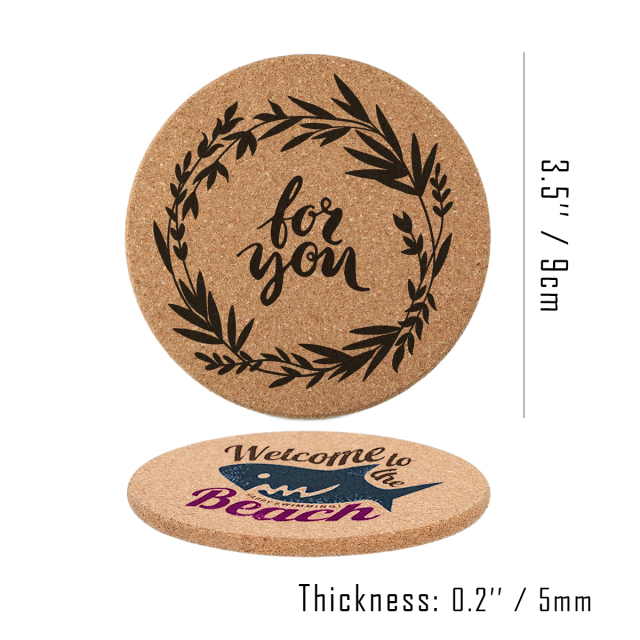Round Cork Coaster