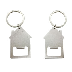 House Shaped Bottle Opener Keychain