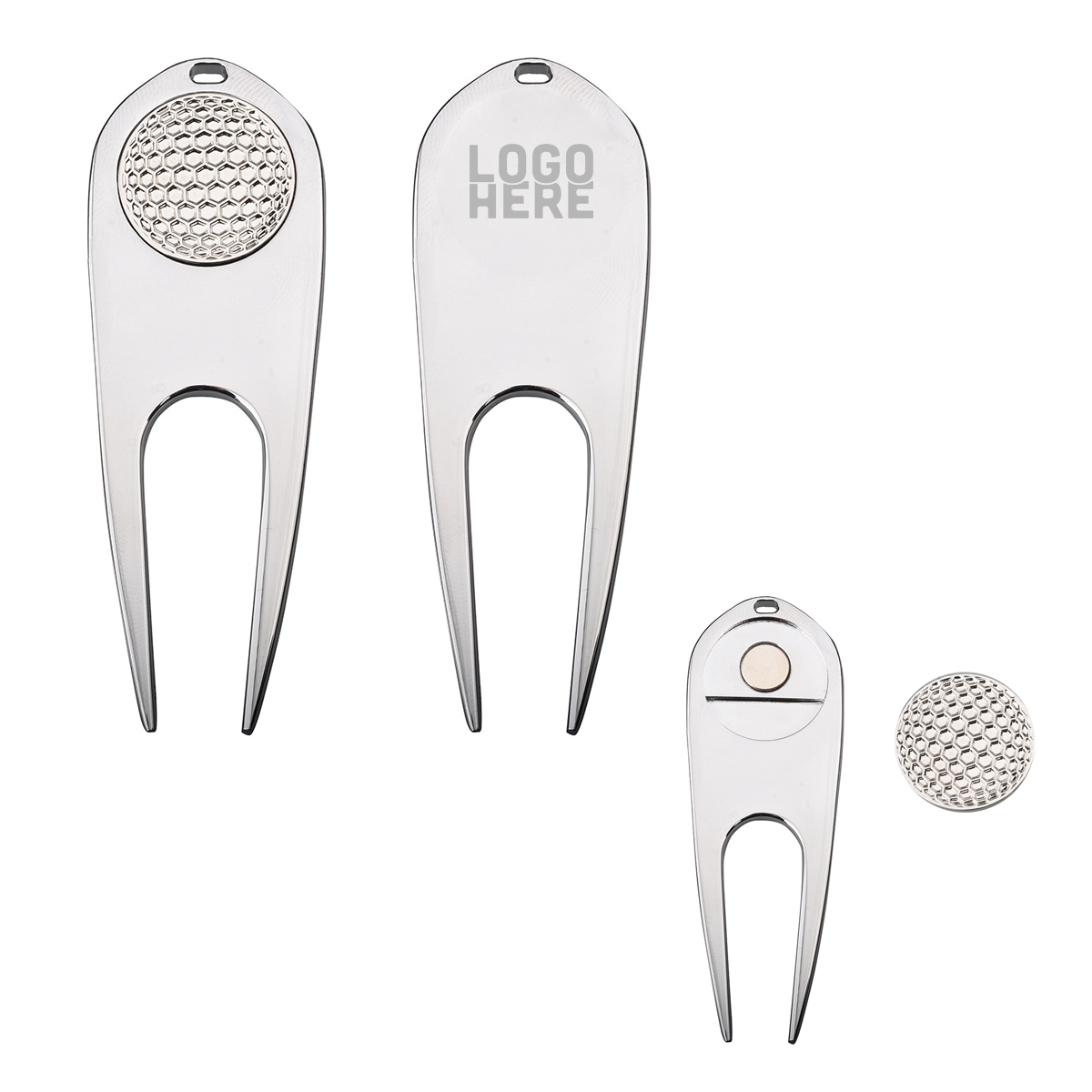 Golf Divot Repair Tool with Ball Marker
