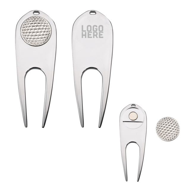 Golf Divot Repair Tool with Ball Marker