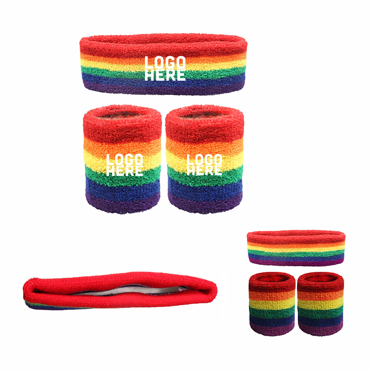 Zac's Alter Ego® Pair Of Patterned Spandex Sweatbands / Wristbands – One Size – Polyester