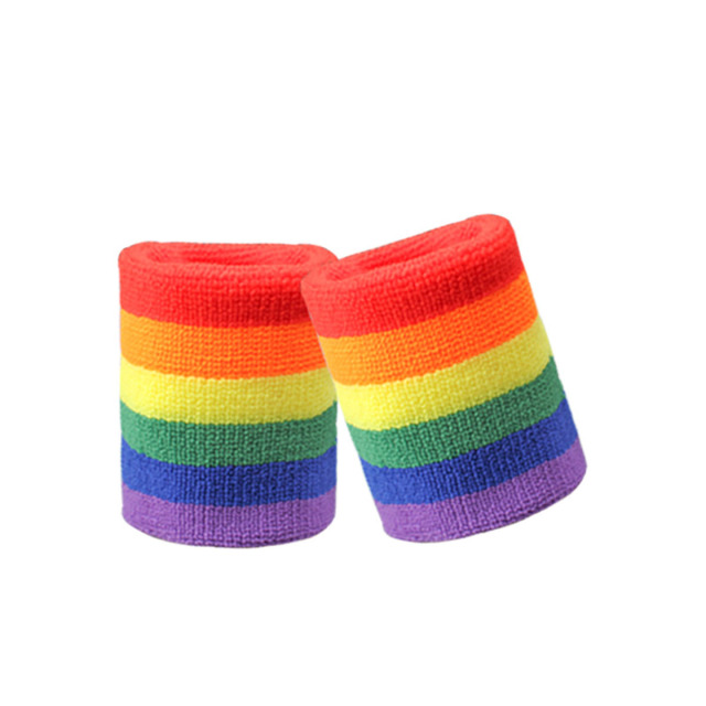 Rainbow Sports Wristbands Set