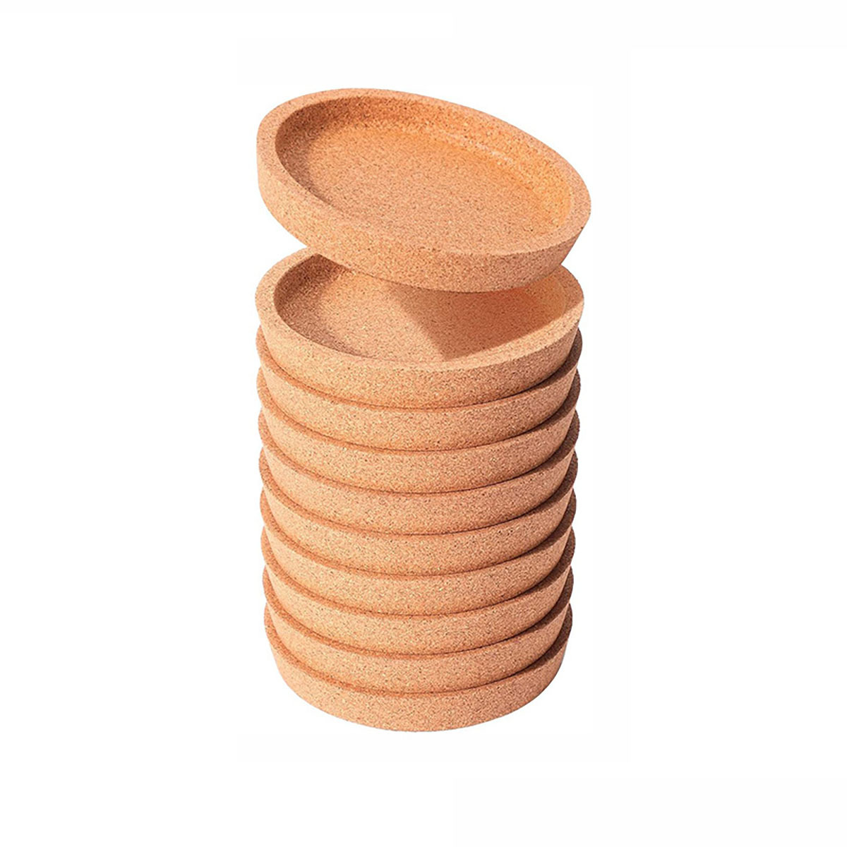 Cork Cup Coasters with Rim
