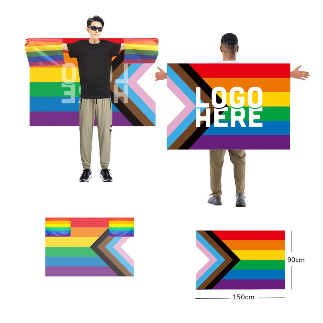 3' x 5' Progress Pride Shawl Flags
