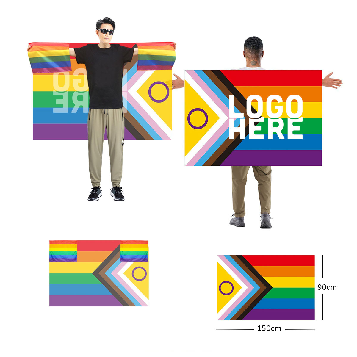 3' x 5' New Progress Pride Wraps
