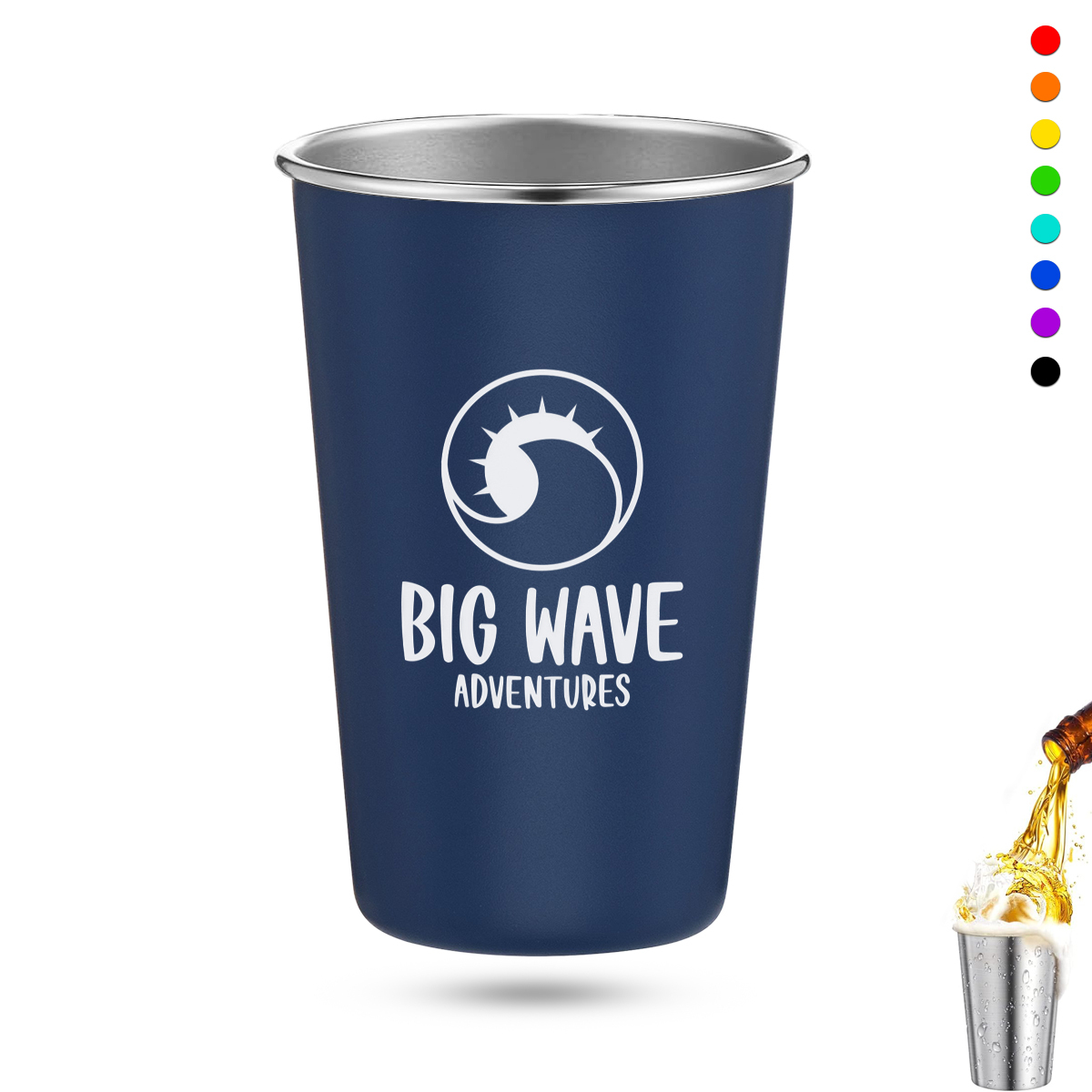 Custom Stainless Steel Pint Glass