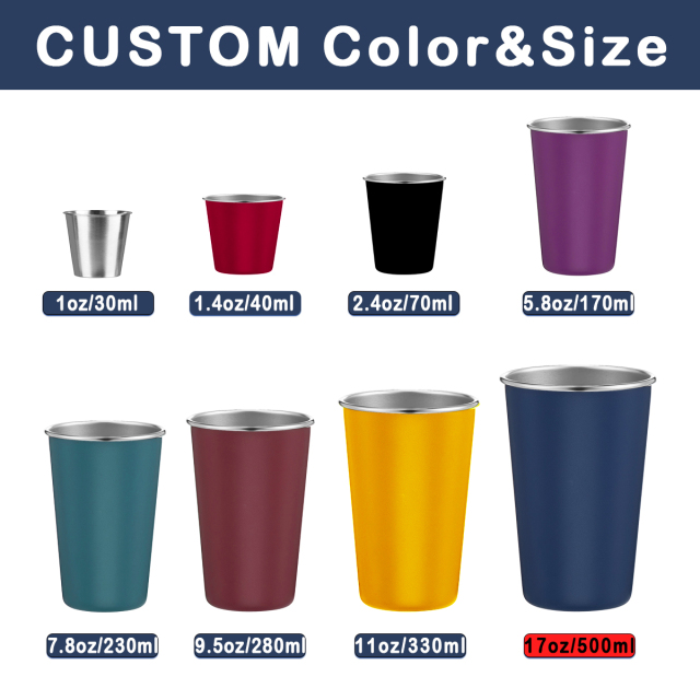 Custom Stainless Steel Pint Glass