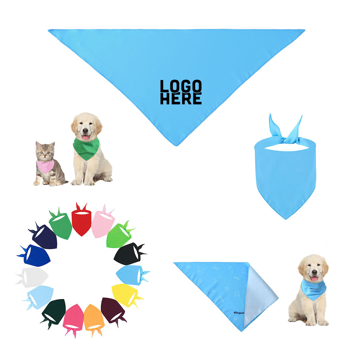Holiday Pet Dog Bandanas