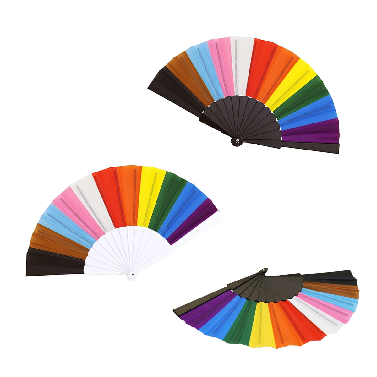 Progress Pride Handheld Chinese Fan