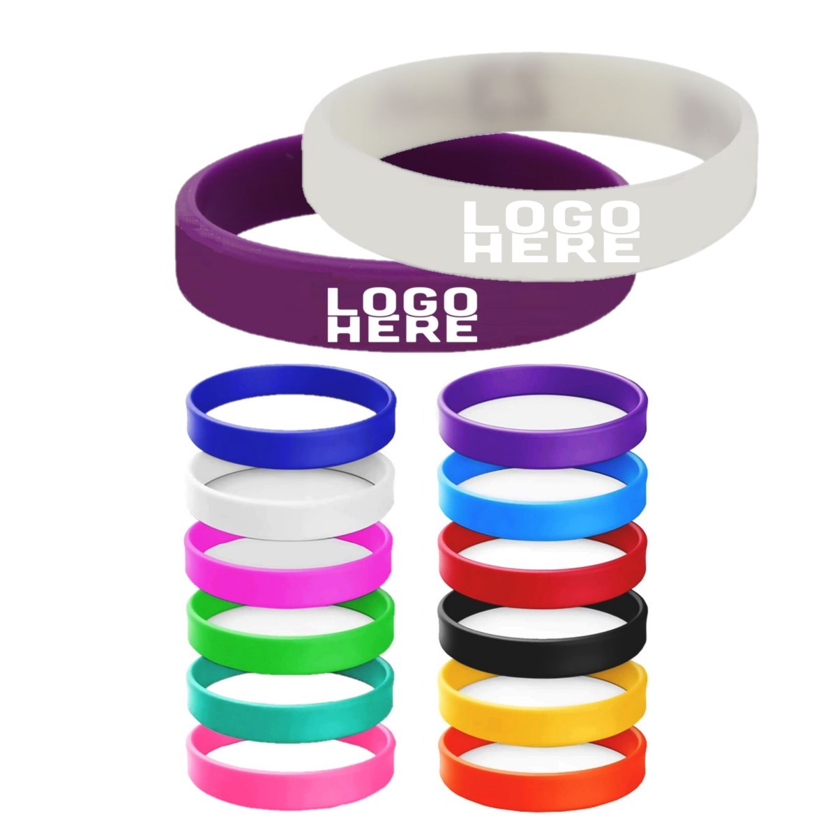 Screen Printed Silicone Bracelets
