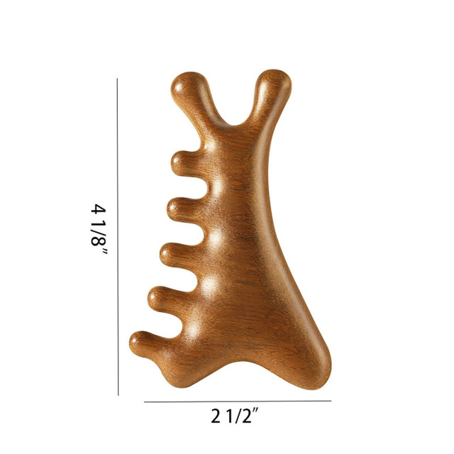 4 in 1 Wood Scalp Massager Comb