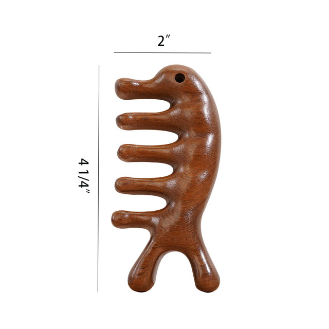 Wood Scalp Massager Comb