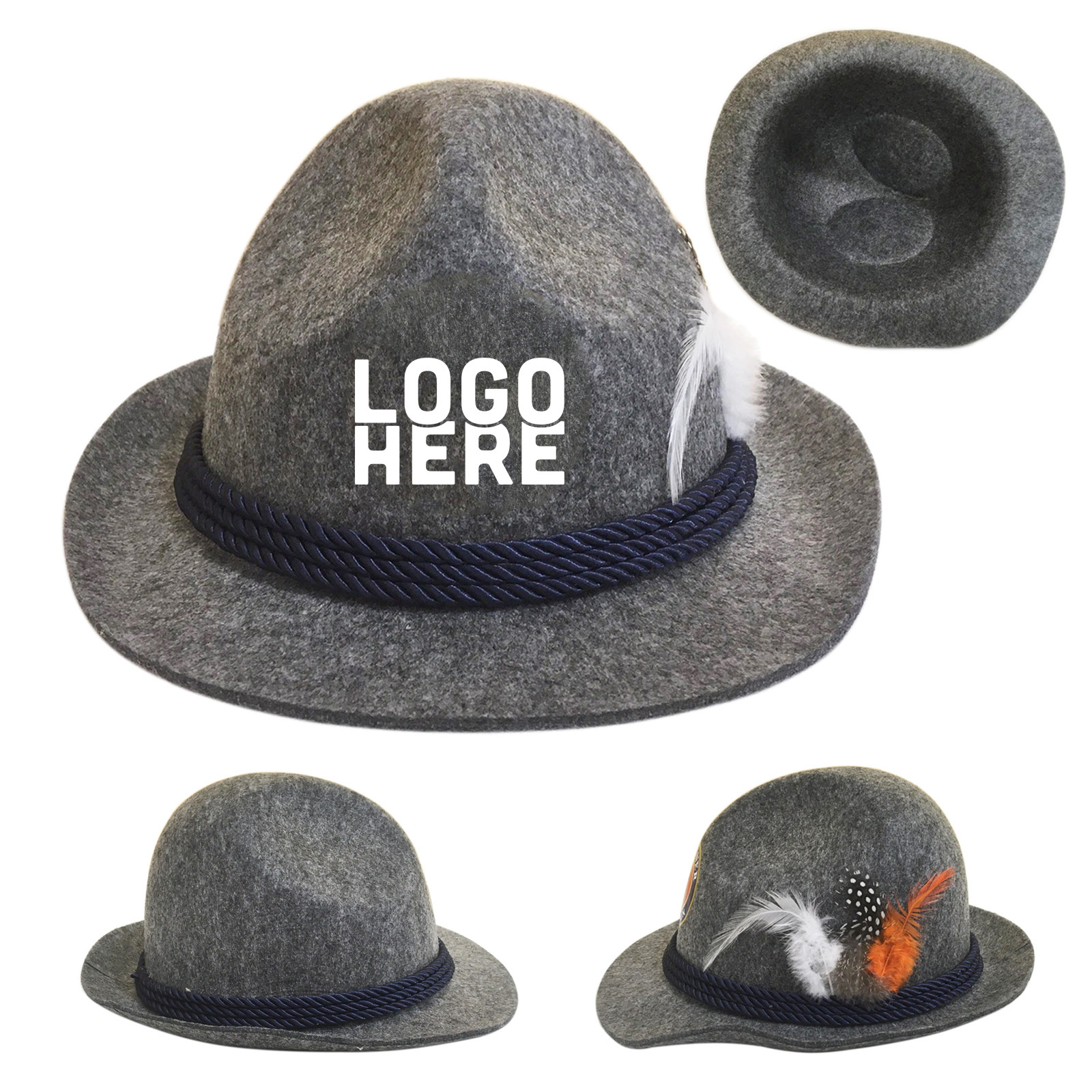 Felt Oktoberfest Hat with Feather