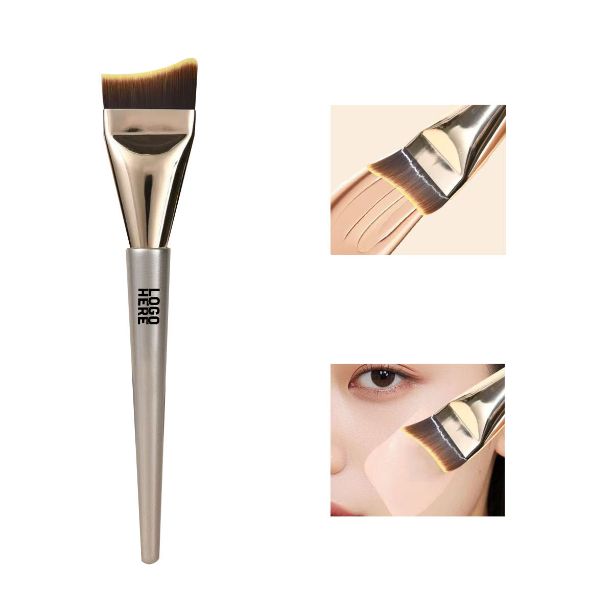 Wood Foundation Makeup Brushes