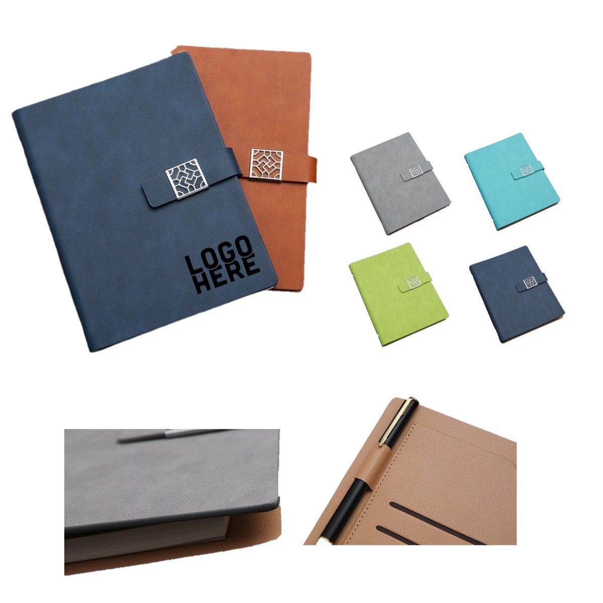 Business Leather Buckle Notebook