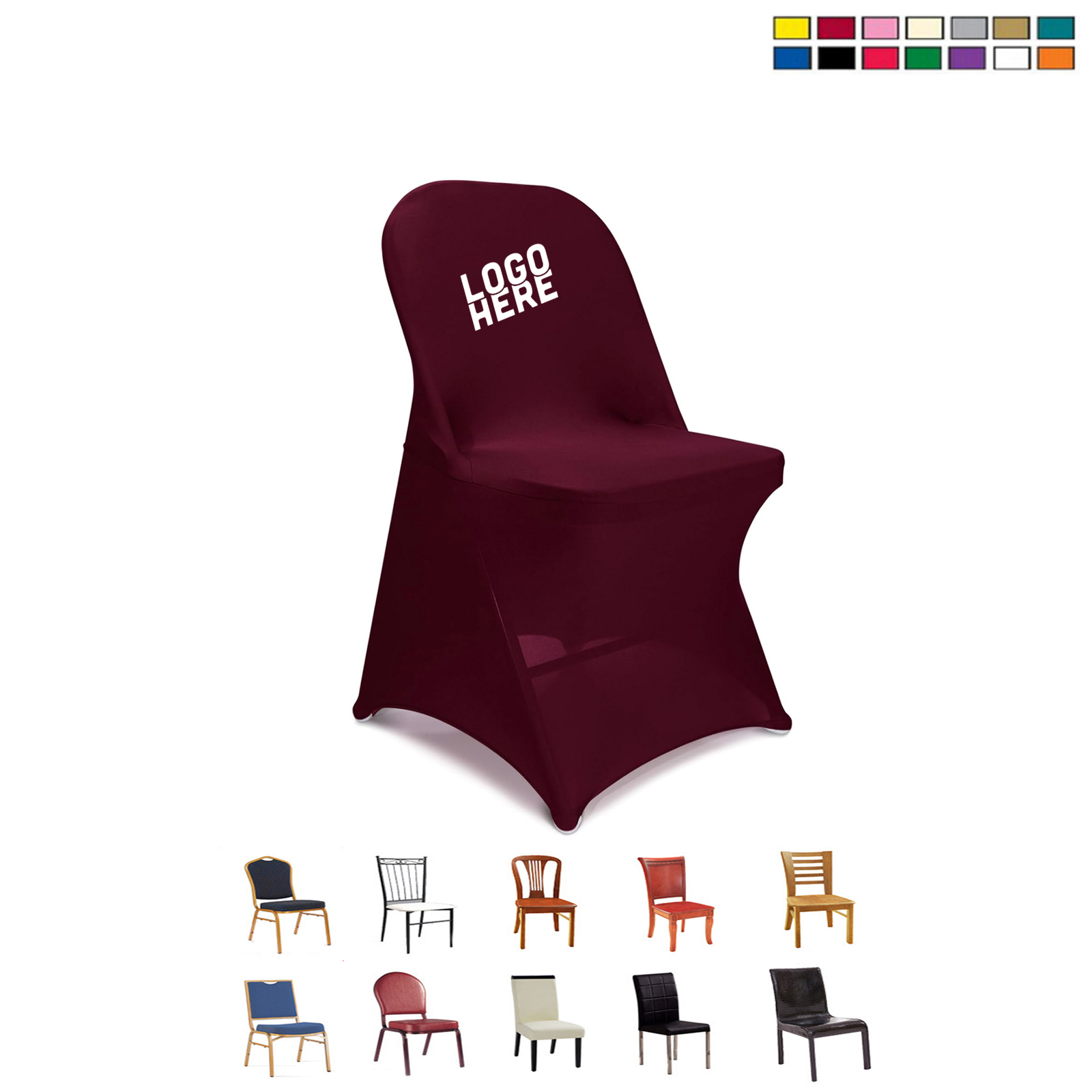 Folding Spandex Chair Slipcovers