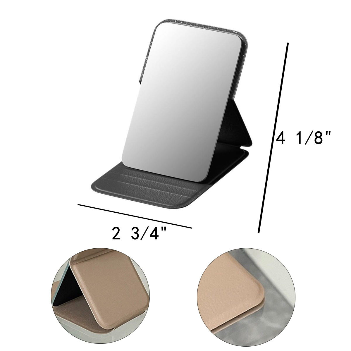 Standable PU Mini Mirror