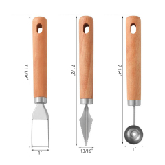 3 Pieces Fruit Carving Tool Set