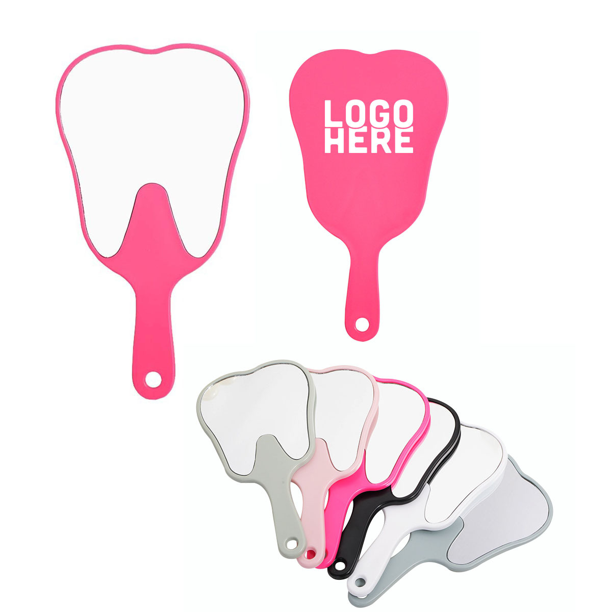Mini Tooth Shaped Handheld Mirror