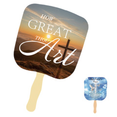 Paper Fan with Wooden Handle