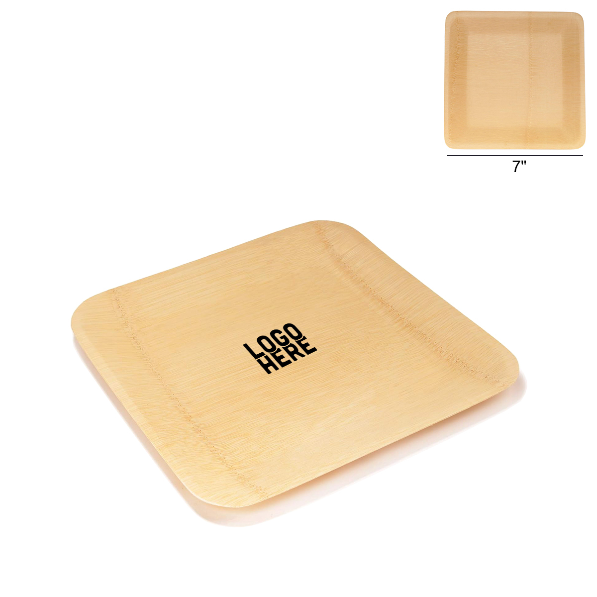 7" Compostable Bamboo Plate