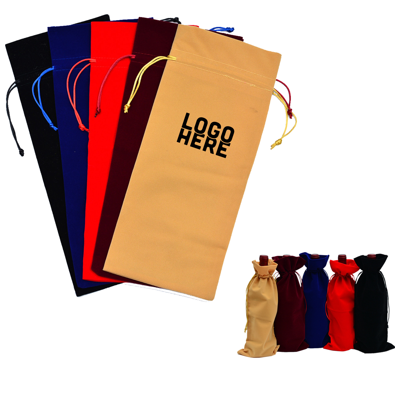 Velvet Wine Bottle Bags