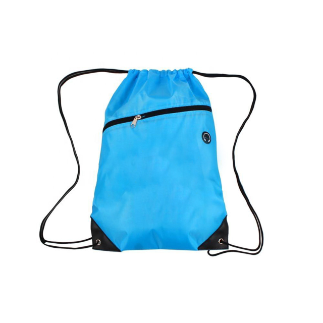 Drawstring  Backpack w/Zipper Pocket