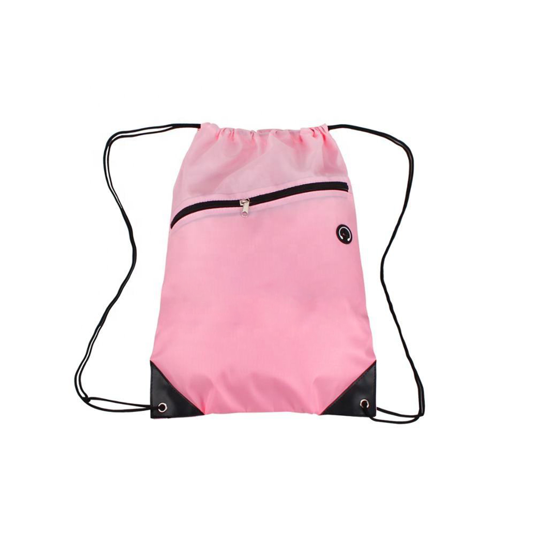 Drawstring  Backpack w/Zipper Pocket