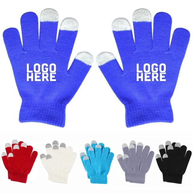 Kids Knitted Touchscreen Gloves