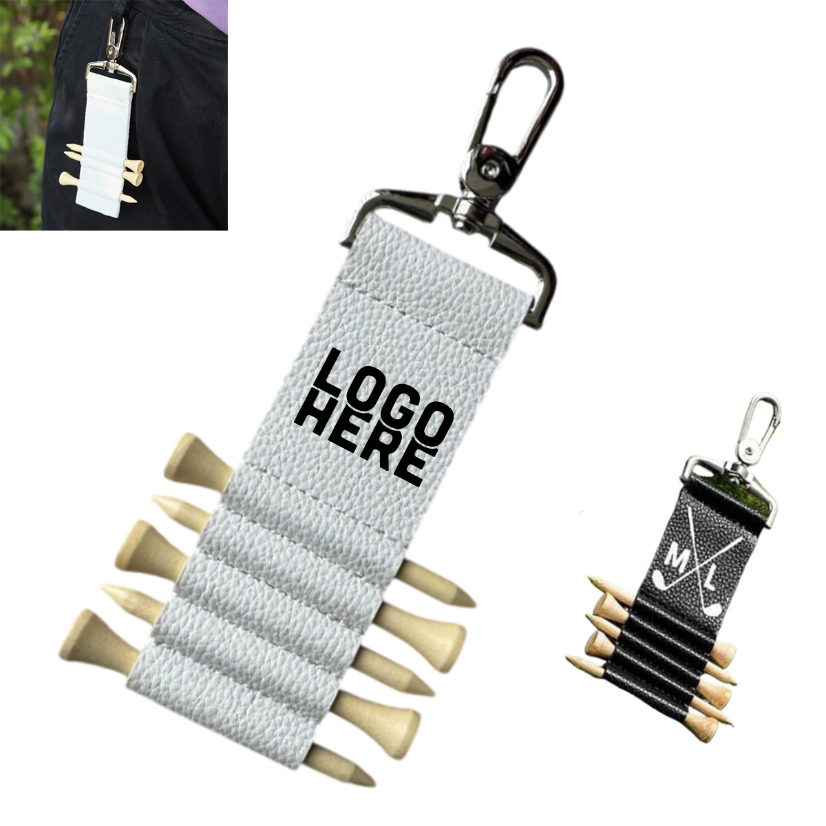 Leather Golf Tee Holder