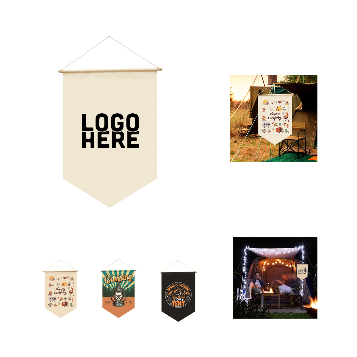 Camping Flag Hanging Wall Banner