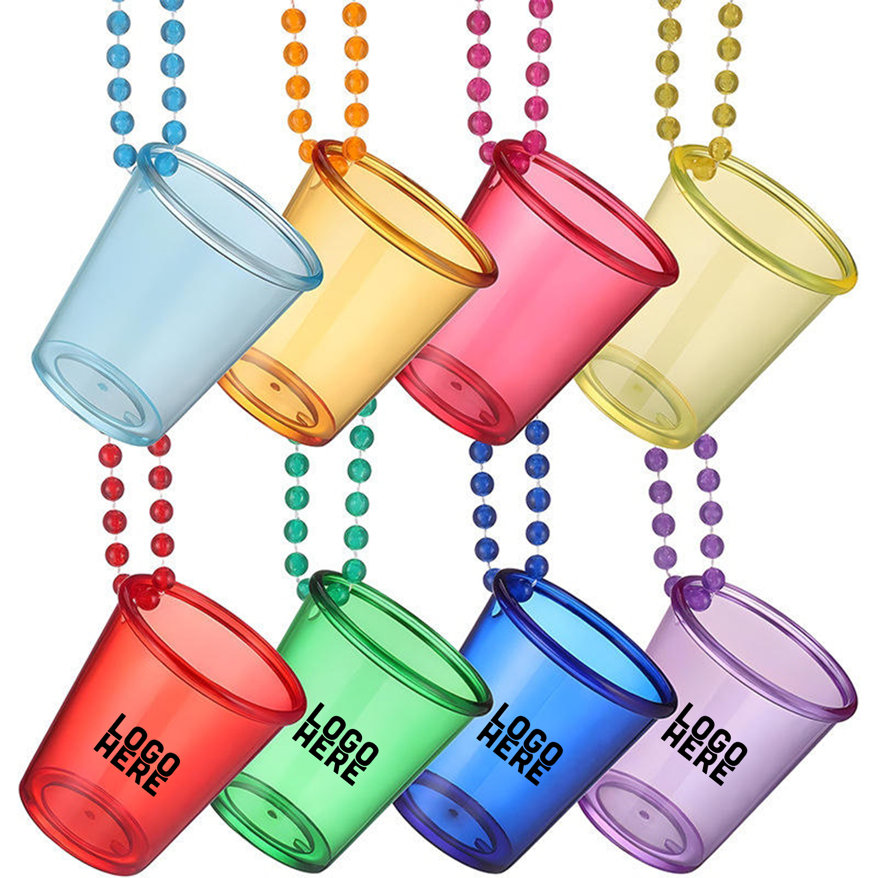 Beaded Chain Shot Glass Necklace