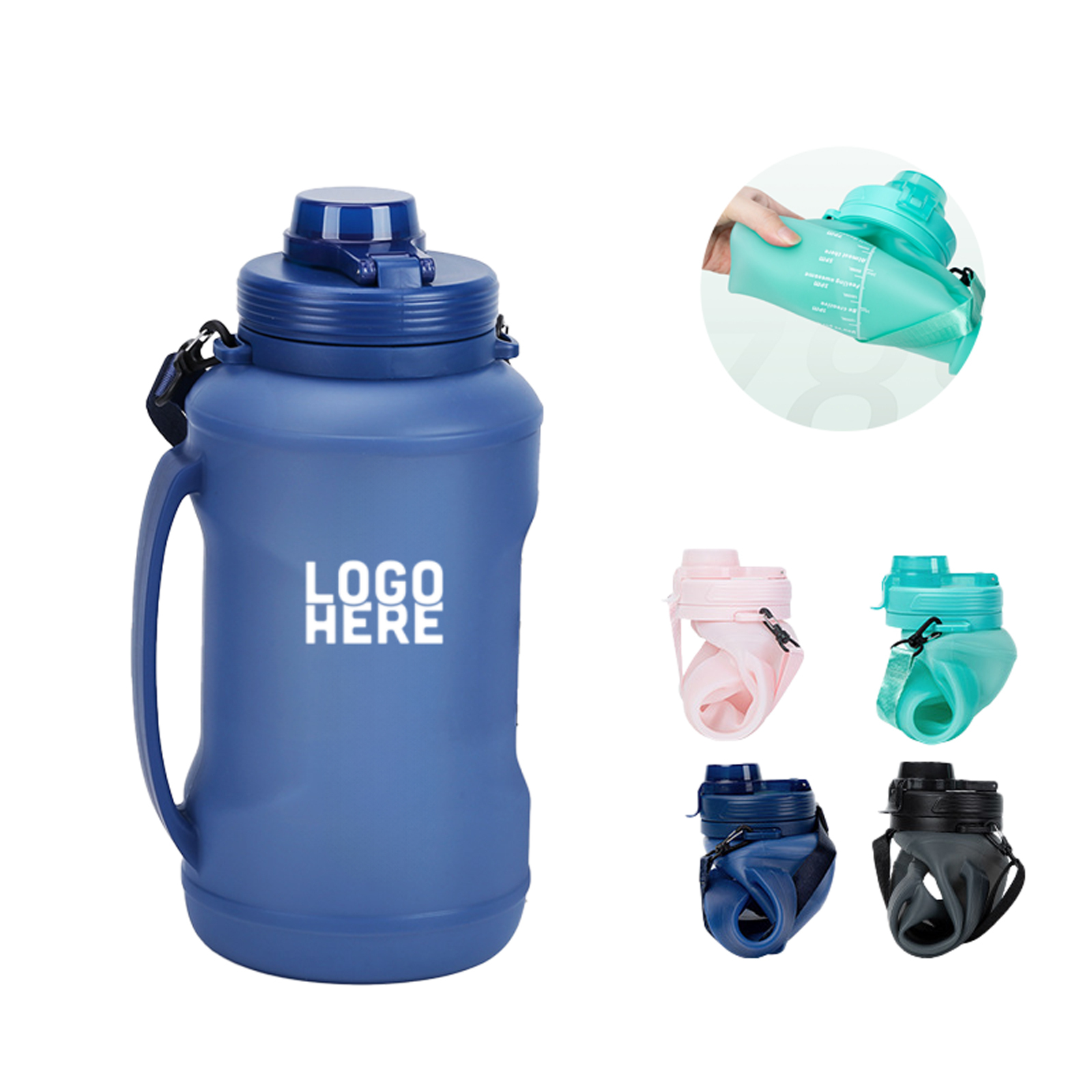 1 Gallon Reusable Folding Water Jug